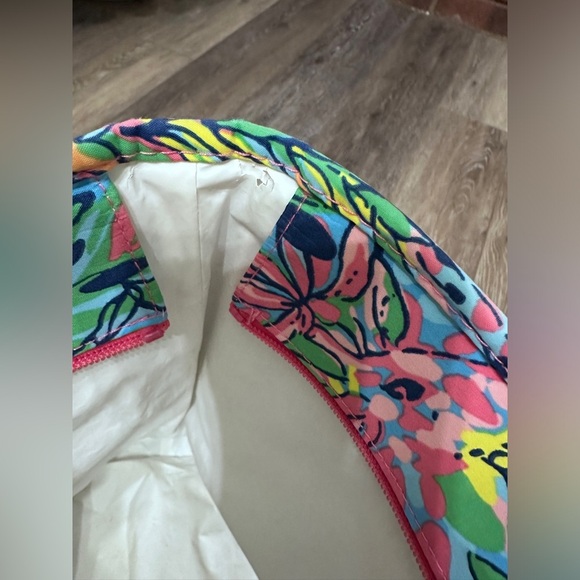 🛍️ Lily Pulitzer XL pink, blue insulated collapsible cooler tote bag - Picture 2 of 14